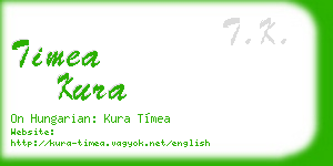 timea kura business card
